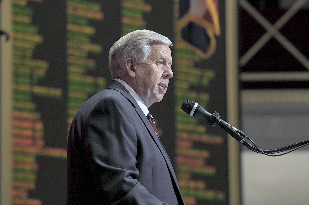 Gov. Mike Parson during State of the State address