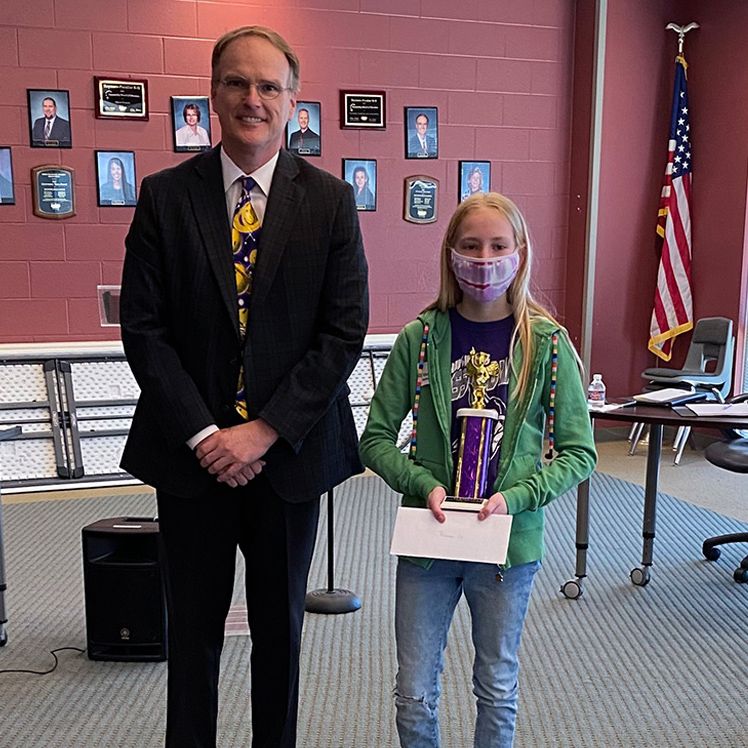 Pleasant Hill’s Antonia Antov wins Cass County Spelling Bee