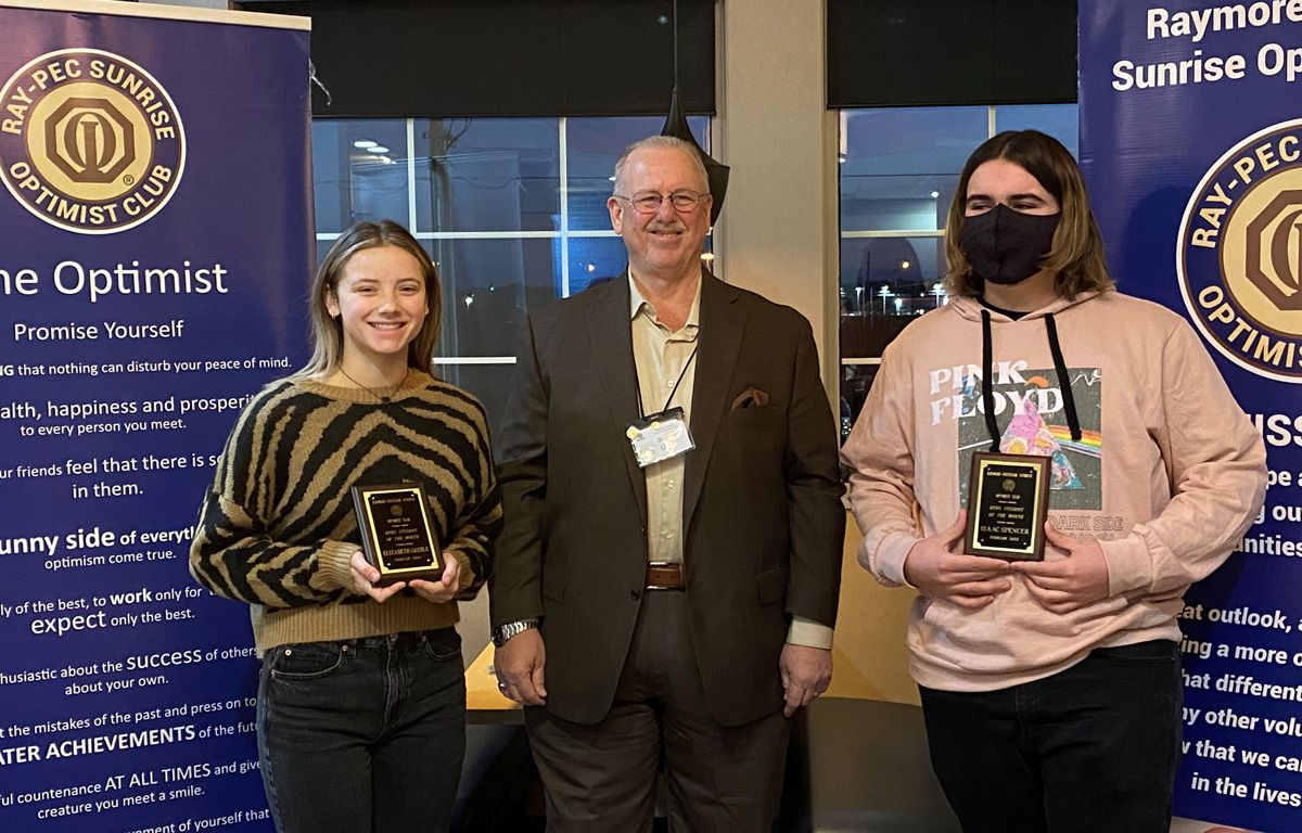 Optimist Club Students of the Month